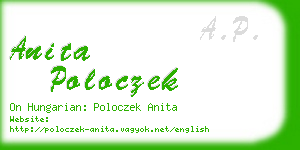 anita poloczek business card